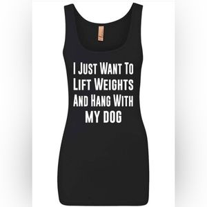 NWT life and lemons company 
Tank top (I Just Want To Lift Weights